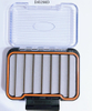 1 pieza caja de pesca con mosca de plástico resistente al agua caja de engranajes de pesca multifunción naranja
