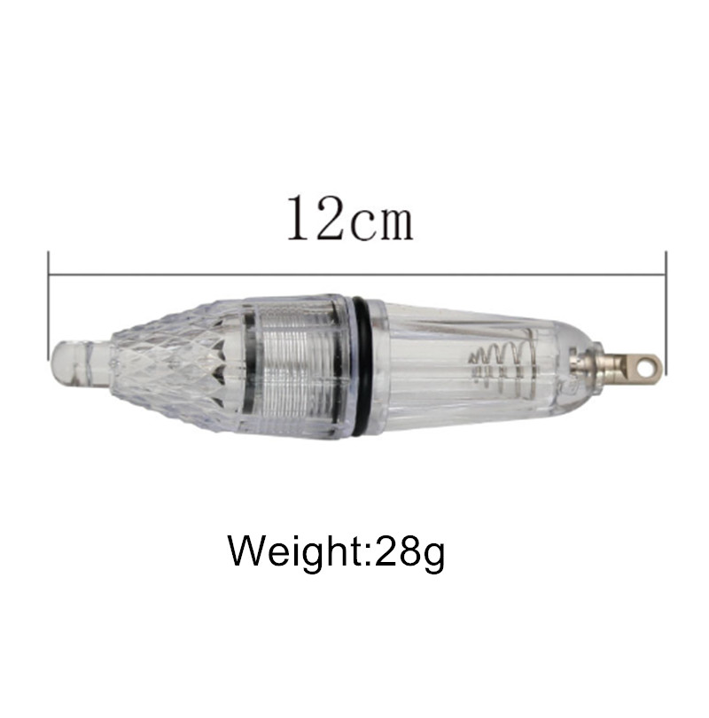 Lámpara de peces impermeable LED de luz de pesca subacuática transparente de 12 cm